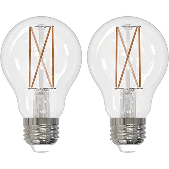 Pack of (2) 8.5W LED A19 3000K Filament Bulb