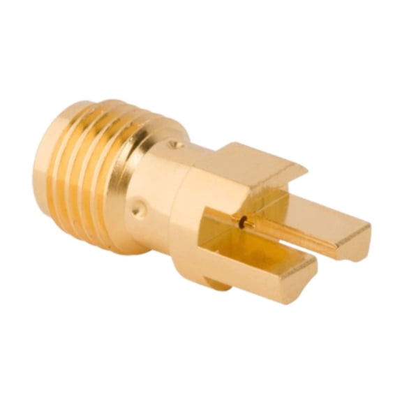 Pack of 2 901-10511-3 SMA Connector Jack, Female Socket 50 Ohms Board Edge, End Launch Solder