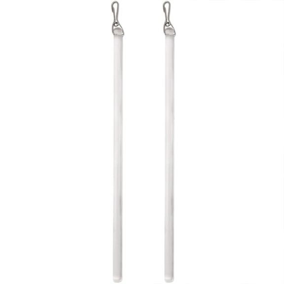 Pack of 2 Acrylic 17Inch Curtain Pull Rod Drapery Control Pull Wand with Hook
