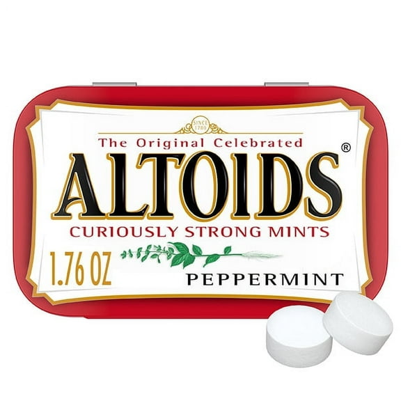 Pack of 2 Altoids Classic Peppermint Breath Mints Hard Candy - 1.76 oz Tin