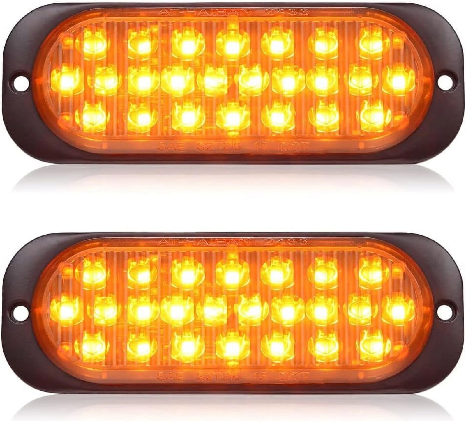 Pack of 2 Aluminum Housing Red LED Trailer Lights - 12-24V 36W Ultra ...