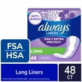 thumbnail image 1 of Always Anti-Bunch Daily Liners Xtra Protection Long Unscented 48 count - Pack of 2, 1 of 2