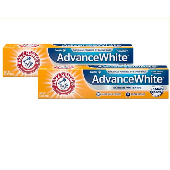 Pack of (2) Arm And Hammer Advance White Extreme Whitening Toothpaste Clean Mint - 6 O