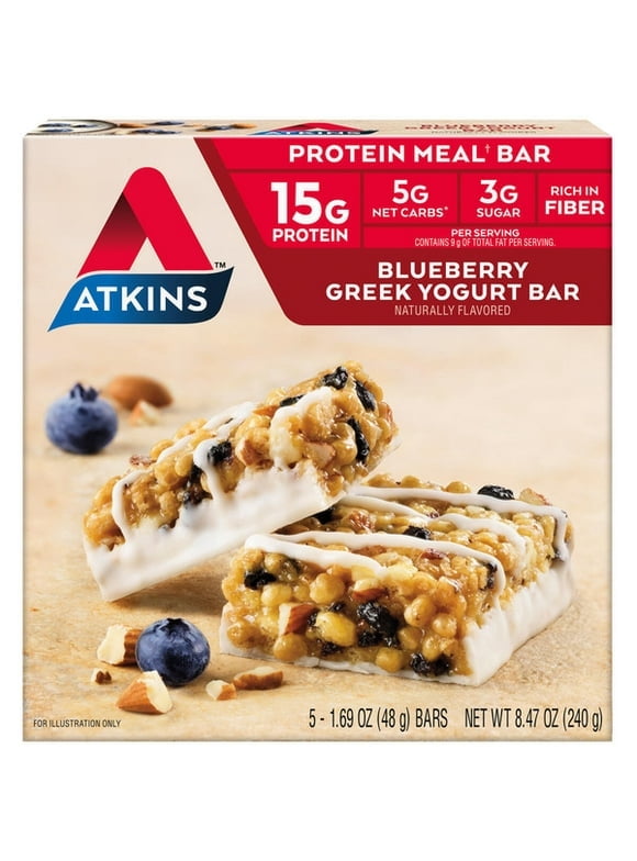 Pack of 2 Atkins ProteinRich Meal Bar, Blueberry Greek Yogurt, Keto