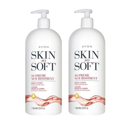 Pack of 2 Avon Skin So Soft Supreme Nourishment Body Lotion For Extra Dry Skin