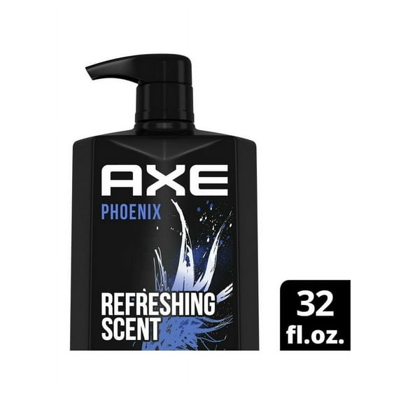 Pack of 2 Axe Phoenix Refreshing Long Lasting Body Wash, Crushed Mint and Rosemary, 32 fl oz