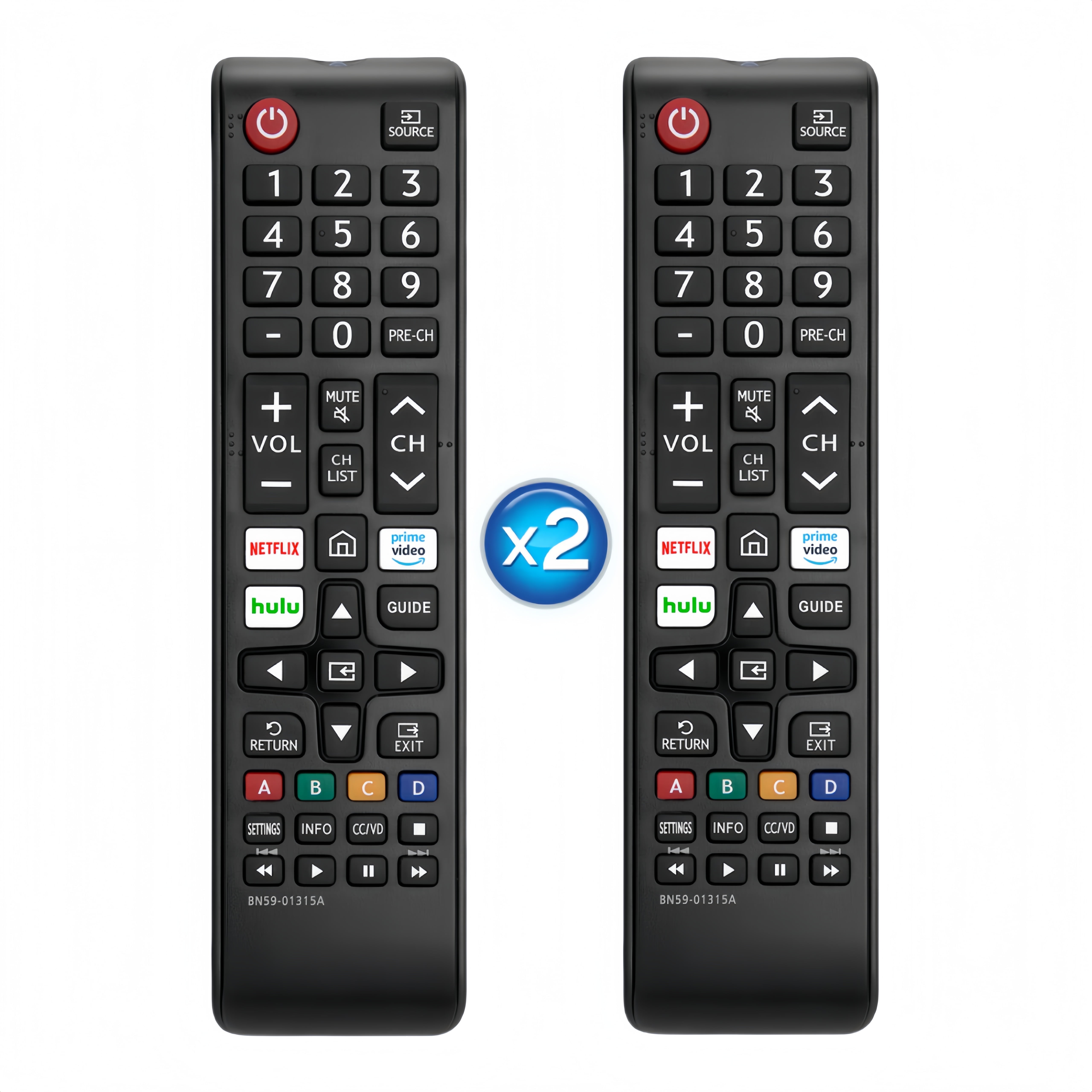 Black Universal Infrared Remote Control for Samsung TVs