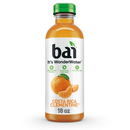 Pack of 2 Bai Costa Rica Clementime Water Beverage Bottle, 18 fl oz (Package May Vary)
