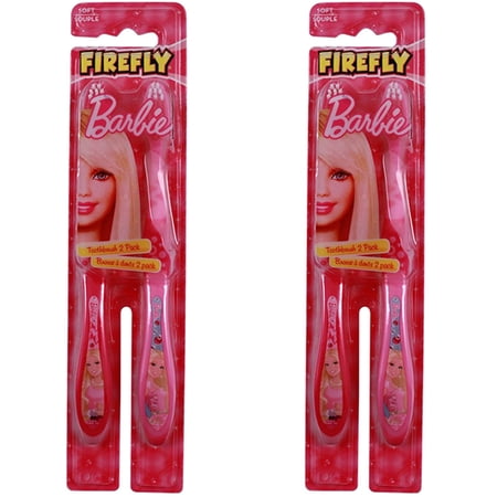 Pack of (2) Barbie Toothbrush Twin Pack By Smile Guard Dr. Fresh