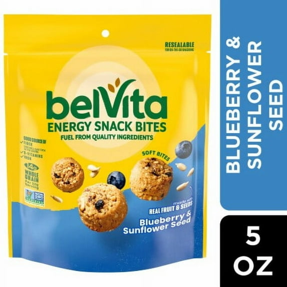 Pack of 2 - Belvita Energy Snack Bites Blueberry And Sunflower Seed 5 oz Packaging May Vary