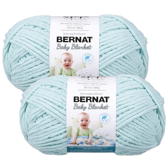 (Pack of 2) Bernat Baby Blanket Big Ball Yarn-Seafoam