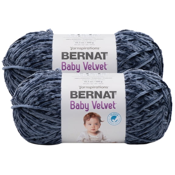 (Pack of 2) Bernat Baby Velvet Big Ball Yarn-Indigo Velvet