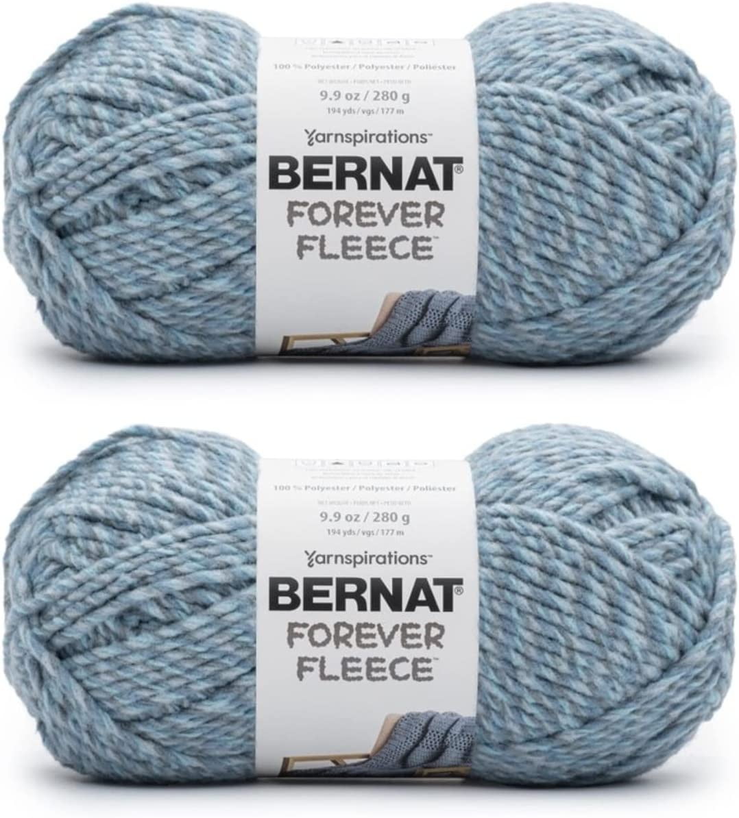 (Pack of 2) Bernat Forever Fleece Yarn-Blue Waves