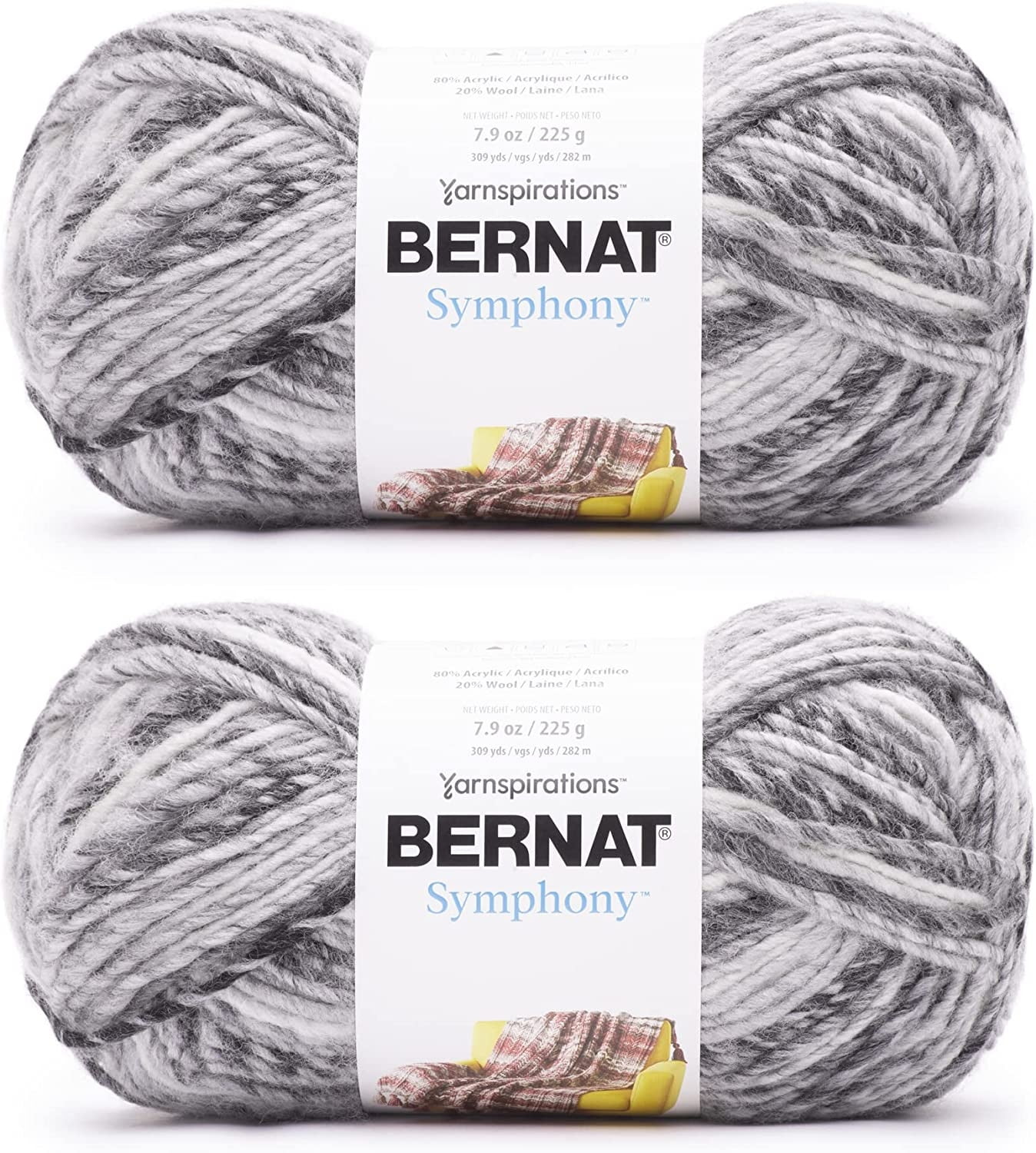 Bernat Symphony Yarn sold per skein 4 colors to choose Bulky 5