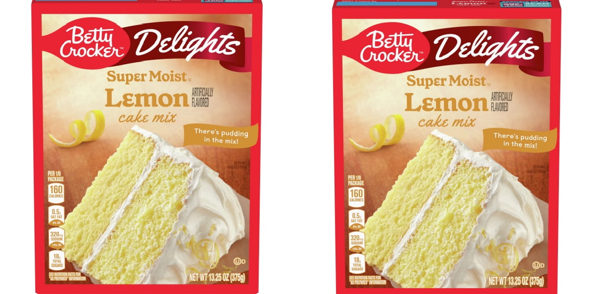 Pack of 2 Betty Crocker Delights Supermoist Lemon Cake Mix, 13.25 OZ