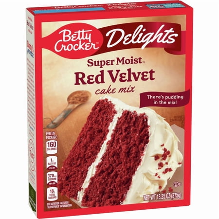 Pack of 2 Betty Crocker Delights Supermoist Red Velvet Cake Mix, 13.25 OZ