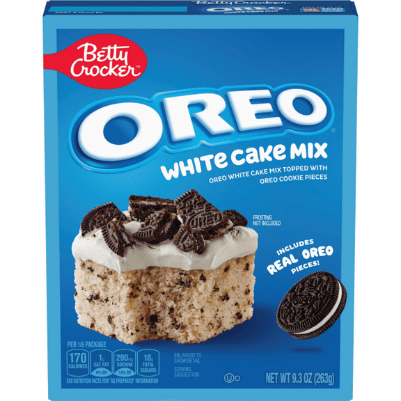 Pack of 2 Betty Crocker Oreo White Cake Mix, 9.3 OZ