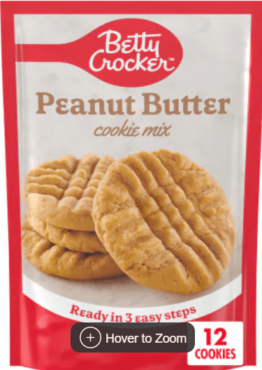 Pack of 2 Betty Crocker™ Peanut Butter Cookie Mix 7.2 Oz