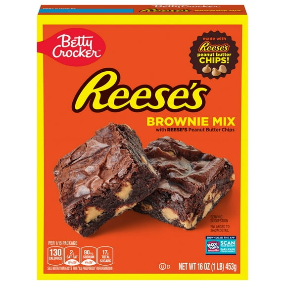 Pack of 2 Betty Crocker Reese's Brownie Mix, 16 oz (Package May Vary)