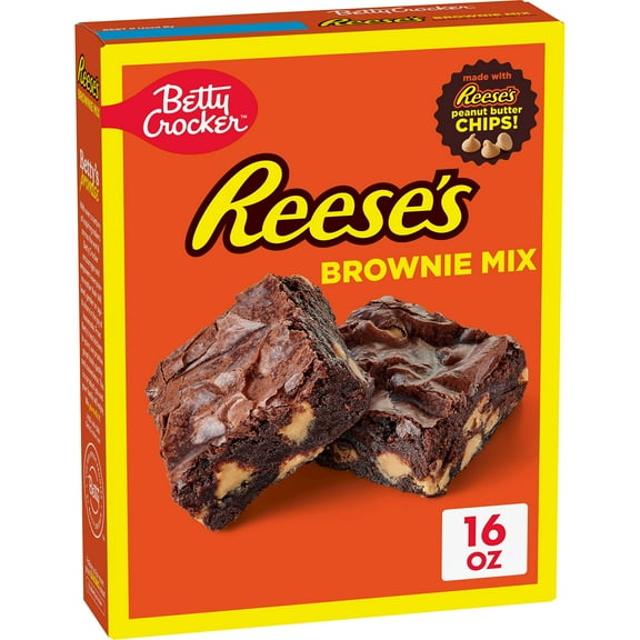 Pack of 2 - Betty Crocker Reeses Brownie Mix With Reeses Peanut Butter Chips, Holiday Baking, 16 Oz