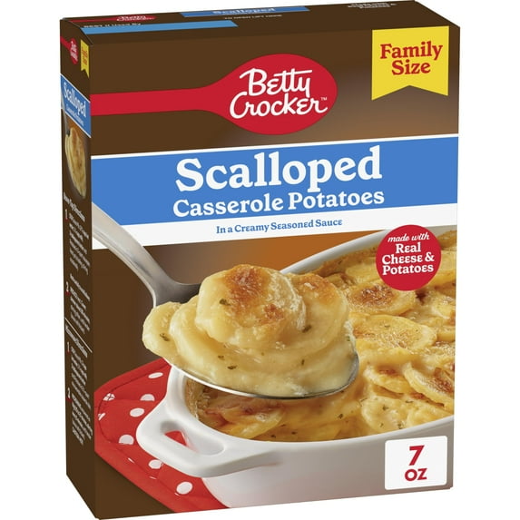 Pack of 2 - Betty Crocker Scalloped Casserole Potatoes, Made With Real Cheese, Family Size, 7 Oz Box