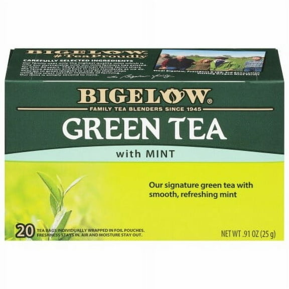 Bigelow Green Tea with Mint Tea Bags 20 Ct 20 ct - Pack of 2