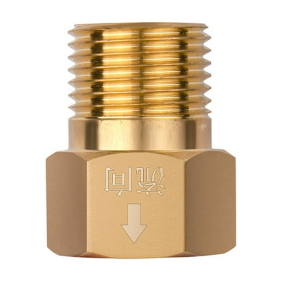 Pack of 2 Brass Check Valves 1/2 Inch Non Return Valves Corrosion Resistant Fit for Plumbing Systems Water Flows Control