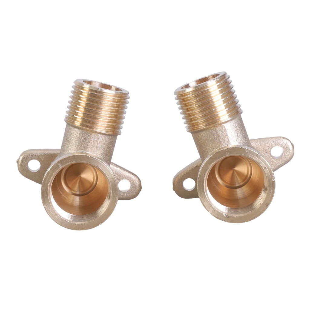 Pack of 2 Brass DN15 Wall Distributor 90 Degree Thread Fitting With 1/2 ...