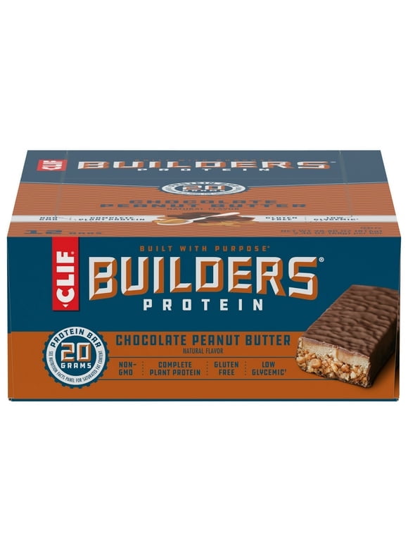 Pack of 2 CLIF Builders Chocolate Peanut Butter Flavor Protein Bars