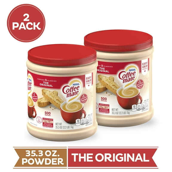 (Pack of 2) COFFEE MATE The Original Powder Coffee Creamer 35.3 Oz. Canister Non-dairy Lactose Free Gluten Free Creamer