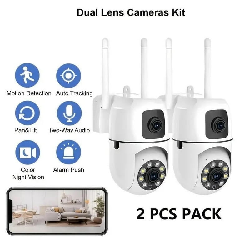 Pack of 2: CT211 Dual Lens Wireless Network Camera – 1080P HD