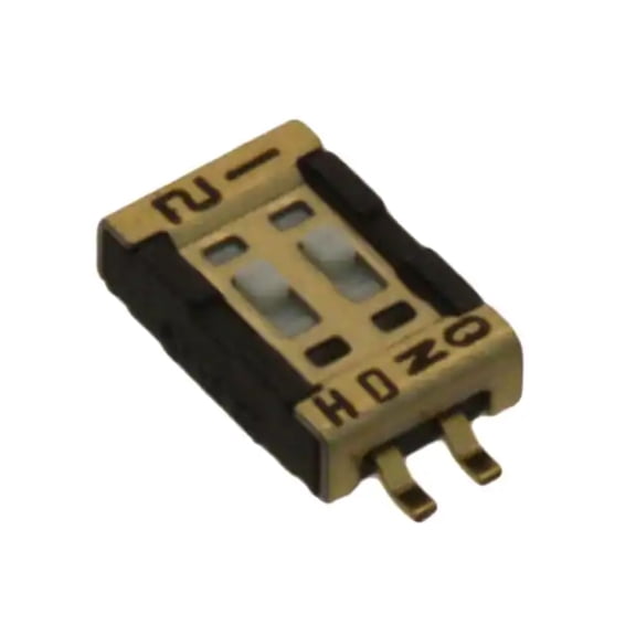 Pack of 2 CVS-02TB Dip Switch SPST 2 Position Surface Mount Slide (Standard) Actuator 100mA 6VDC :Rohs