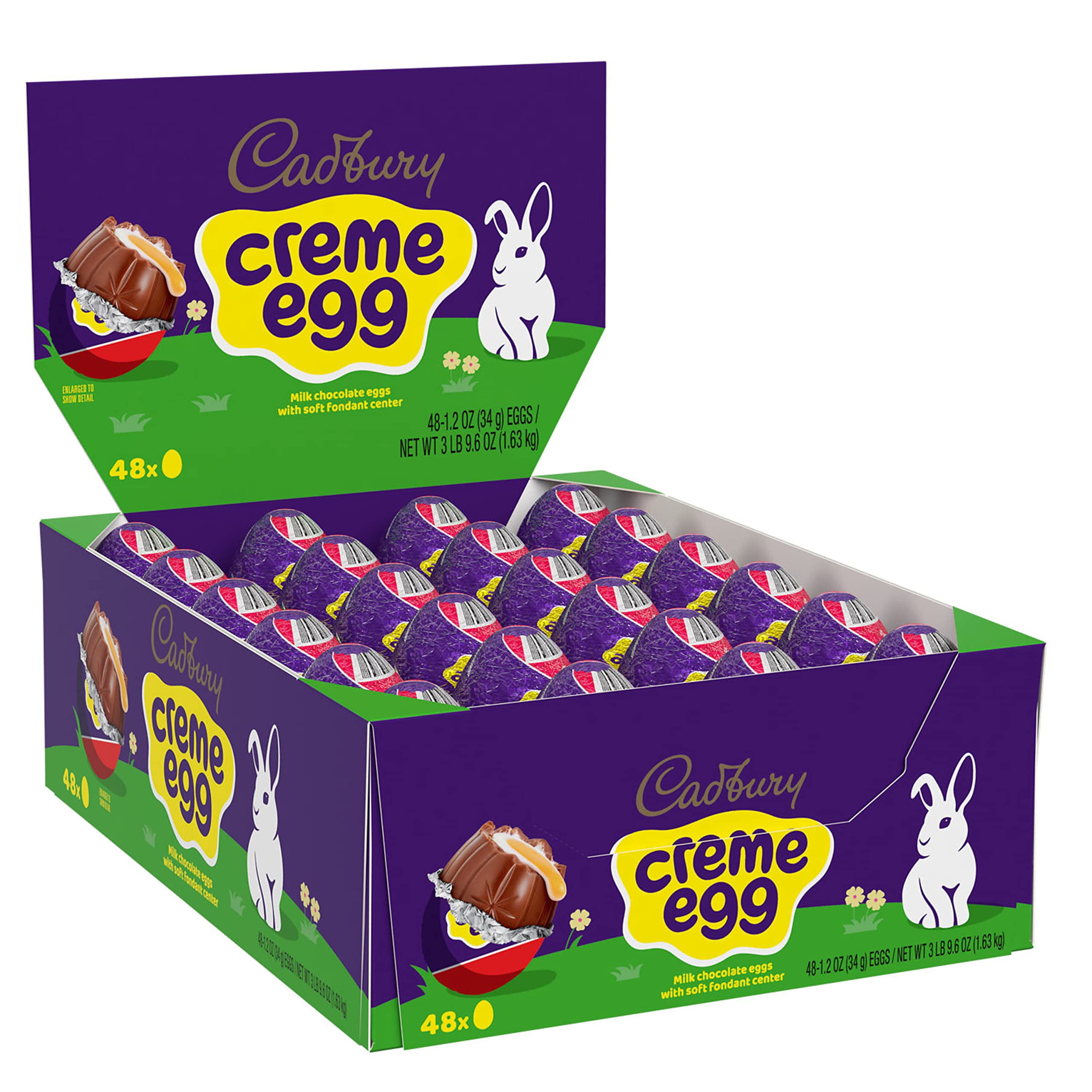 Pack of 2 - Cadbury Creme Egg Milk Chocolate Candy, Easter, 1.2 Oz Eggs (48 Count) Packaging May Vary