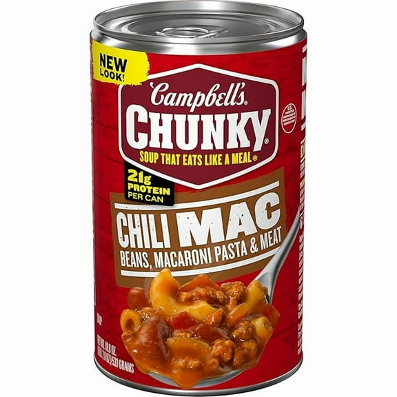 Pack of 2 Campbell's Chunky Soup, Chili Mac, 18.8 Oz Can