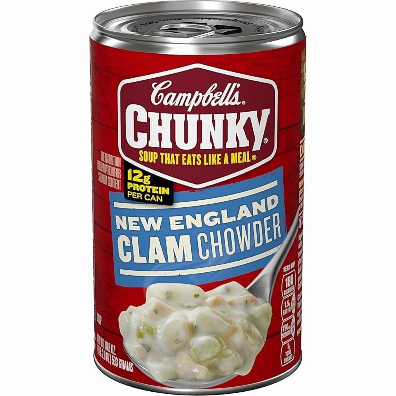 Pack of 2 Campbell's Chunky Soup, New England Clam Chowder, 18.8 Oz Can ...
