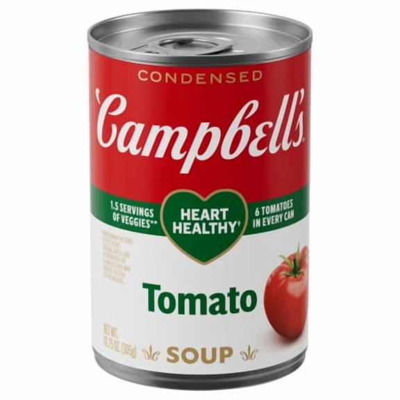 Pack of 2 - Campbell's Condensed Heart Healthy Tomato Soup Can 10.75 oz