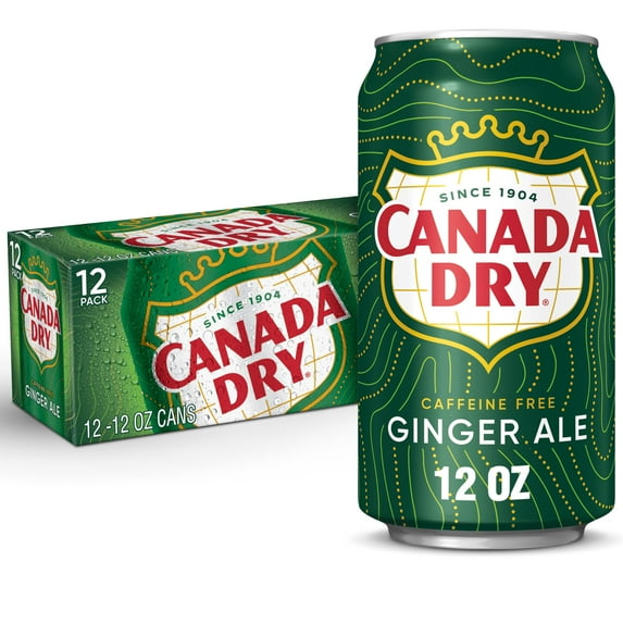 Pack of 2 - Canada Dry Ginger Ale Soda, 12 Fl Oz Cans, 12 Pack