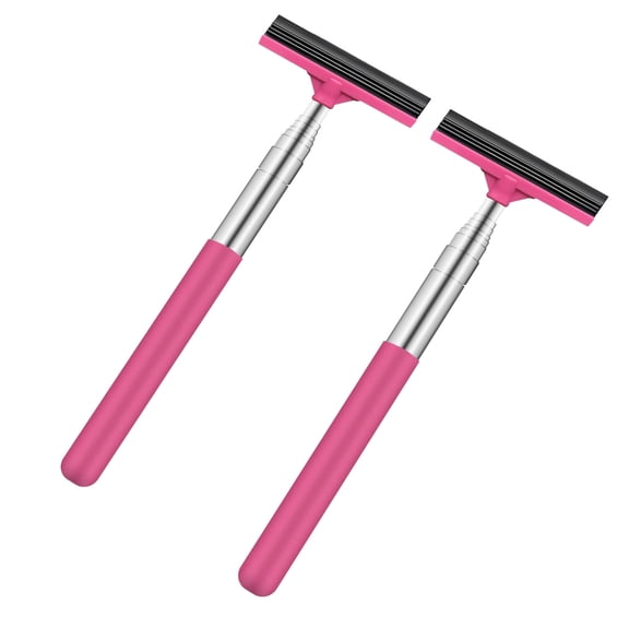 Pack of 2 Car Window Squeegee with Retractable Design Suitable for Easy of Reflector Windshields Shower Doors
