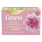 Pack of 2 Caress Beauty Bar Soap Daily Silk for Dry Skin, 3.75 oz 4 Bath Bars