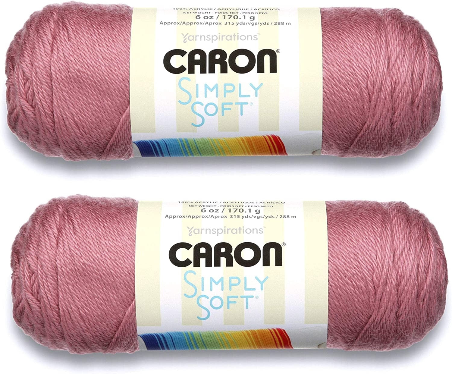 (Pack of 2) Caron Simply Soft Solids Yarn-Plum Wine - Walmart.com