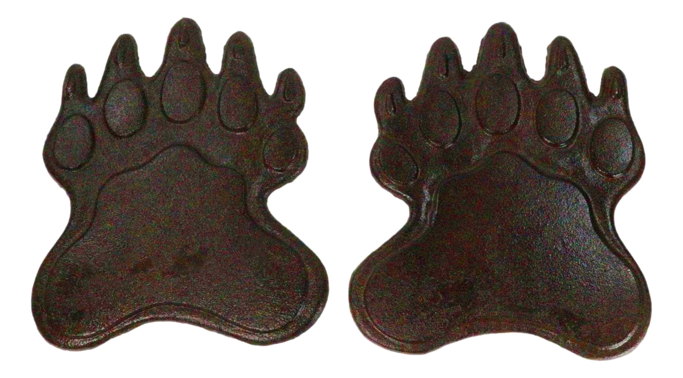 Cast Iron Grizzly Bear Head Lawn and Garden Stepping Stone Cast Iron Grizzly Bear Head Lawn and Garden Stepping Stone