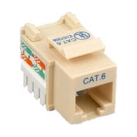 [Pack of 2] Cat6 Keystone Jack, Beige/Ivory, RJ45 Female to 110 Punch ...