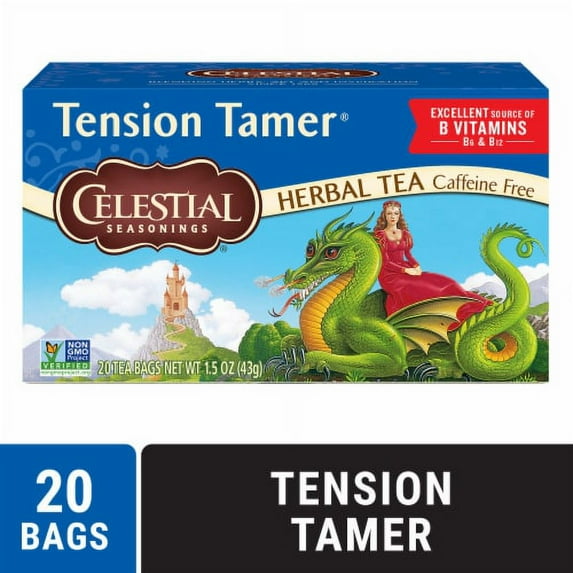 Pack of 2 - Celestial Seasonings Caffeine Free Tension Tamer Herbal Tea 20 ct