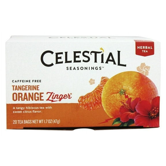 Pack of 2 - Celestial Seasonings Tea Bag, Tangerine Orange Zinger, 20 Count (Pack Of 1)