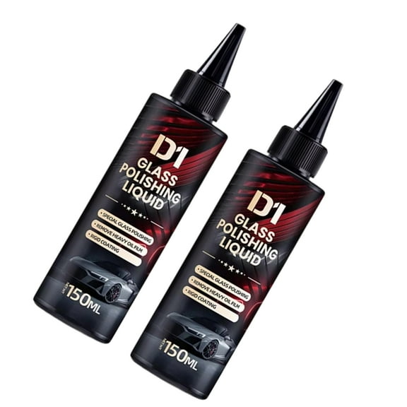 Pack of 2 Cerium Oxide Glass Polish Liquid Glasses Restorer set for Car Windshield Deeping Cleaning & Visibility Enhancement