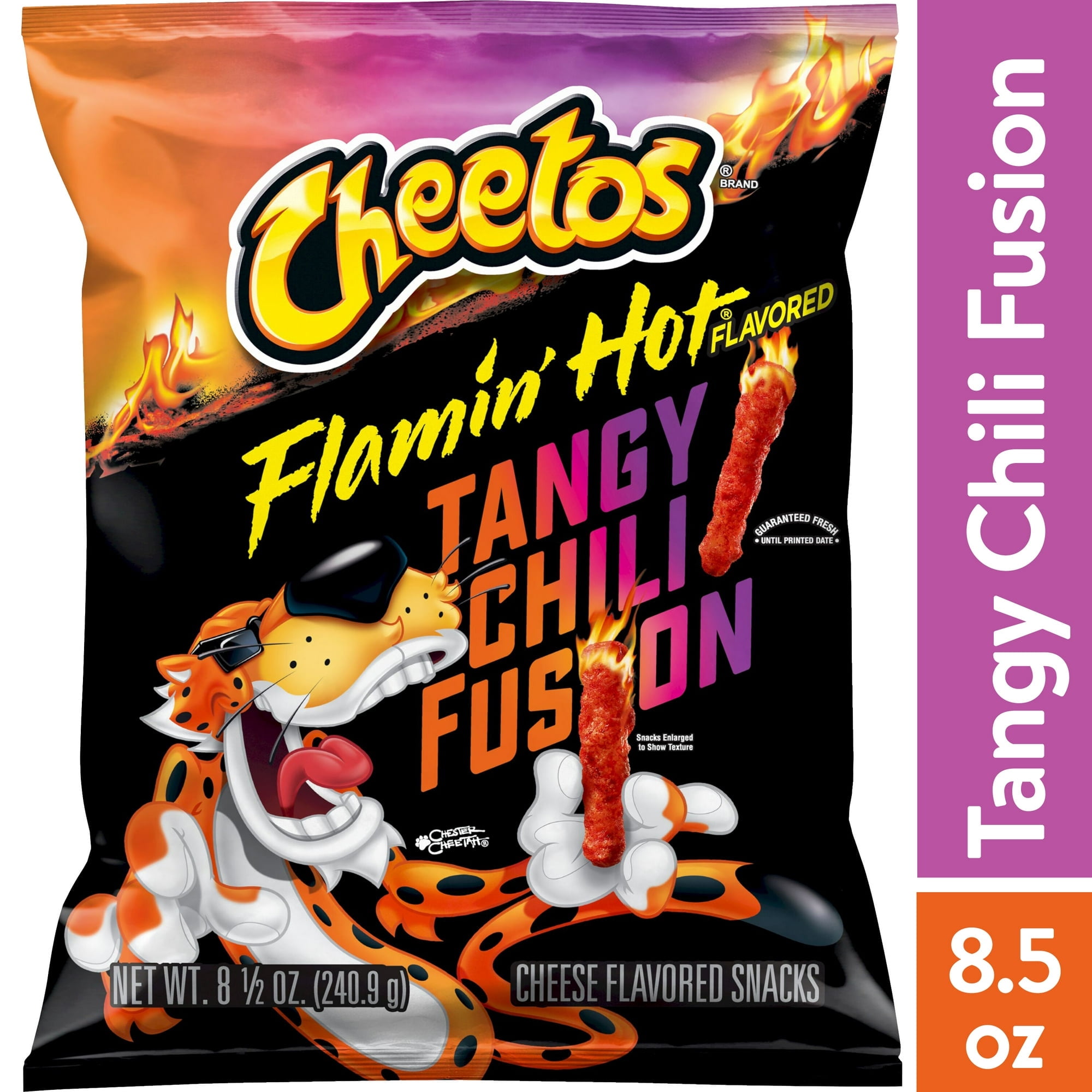 Pack of 2 Cheetos Flamin’ Hot Tangy Chili Fusion Flavored Snack, 8.5 oz