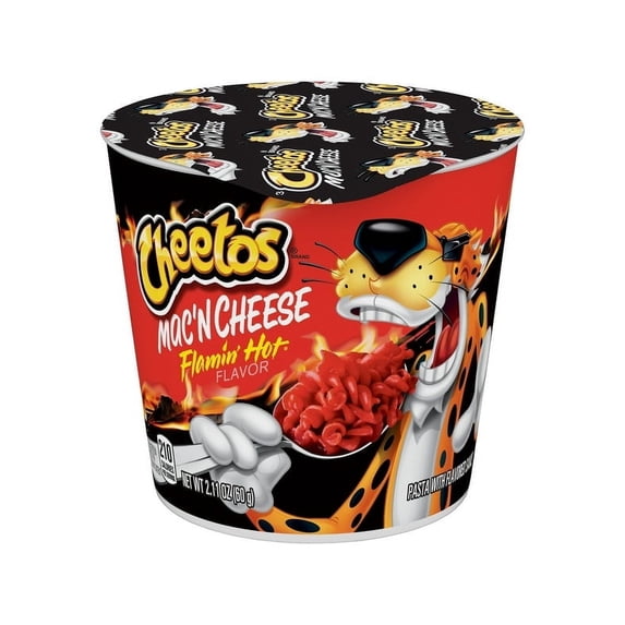 Pack of 2 Cheetos Mac 'N Cheese, Flamin' Hot Flavor, Mac and Cheese, Macaroni and Cheese, Shelf-Stable 2.11 oz Cup