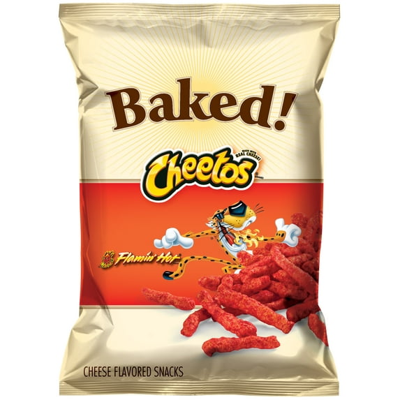 Pack of 2 Cheetos Baked Flamin' Hot Cheese-Flavored Snacks, 7.6 oz (Package May Vary)