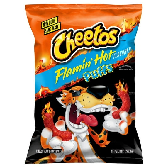 Cheetos Puffs Flamin' Hot Cheese Snacks - 8 oz (Pack of 2)