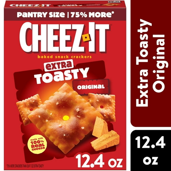 Pack of 2 Cheez-It Extra Toasty Cheese Crackers, 12.4 oz (packaging may vary)